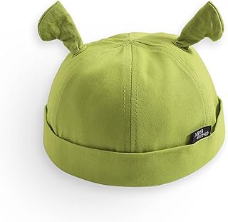 带耳朵的绿帽,男女皆宜的动漫卡通帽*圆顶可爱新奇帽子两个传感器天线